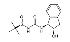 (R)-N-((1S,2R)-2-hydroxy-2,3-dihydro-1H-inden-1-ylcarbamoyl)-tert-butanesulfinamide结构式