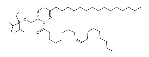 1-O-triisopropylsilyl-2-oleoyl-3-palmitoyl-sn-glycerol结构式