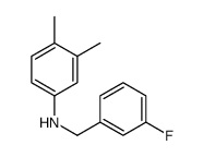 3,4-Dimethyl-N-(3-fluorobenzyl)aniline结构式