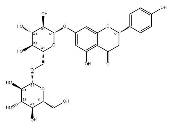 柚皮素-7-O-龙胆二糖苷结构式