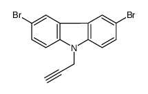 3,6-dibromo-9-prop-2-ynylcarbazole结构式