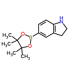 5-(4,4,5,5-Tetramethyl-1,3,2-dioxaborolan-2-yl)indoline Structure