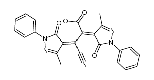 mononitrile of (1-phenyl-3-methyl-5-oxo-4-pyrazolylidene)succinic acid结构式