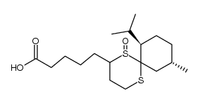 5-((7R,10S)-7-isopropyl-10-methyl-1-oxido-1,5-dithiaspiro[5.5]undecan-2-yl)pentanoic acid Structure