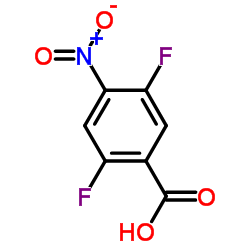 2,5-二氟-4-硝基苯甲酸结构式