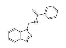 N-(benzotriazol-1-ylmethyl)thiobenzoamide结构式