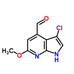 3-Chloro-6-Methoxy-7-azaindole-4-carbaldehyde Structure