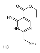 ethyl 4-amino-2-(aminomethyl)pyrimidine-5-carboxylate,hydrochloride结构式