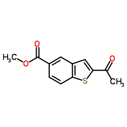 Methyl 2-acetyl-1-benzothiophene-5-carboxylate Structure