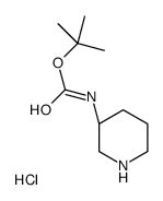 (R)-哌啶-3-基氨基甲酸叔丁酯盐酸盐结构式