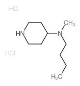 N-Butyl-N-methyl-4-piperidinamine dihydrochloride结构式
