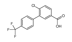 4-chloro-3-[4-(trifluoromethyl)phenyl]benzoic acid结构式