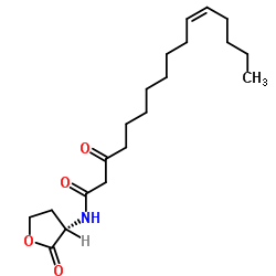 (11Z)-3-Oxo-N-[(3S)-2-oxotetrahydro-3-furanyl]-11-hexadecenamide Structure