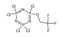 (trifluoroethoxy)pentachlorocyclotriphosphazene Structure