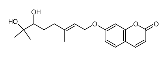 7-(6,7-dihydroxy-3,7-dimethyloct-2E-enyloxy)chromen-2-one Structure