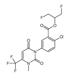 1,3-difluoropropan-2-yl 2-chloro-5-[3-methyl-2,6-dioxo-4-(trifluoromethyl)pyrimidin-1-yl]benzoate结构式