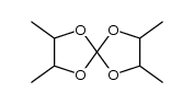 trans-2,3,7,8-Tetramethyl-1,4,6,9-tetraoxaspiro[4.4]nonane结构式