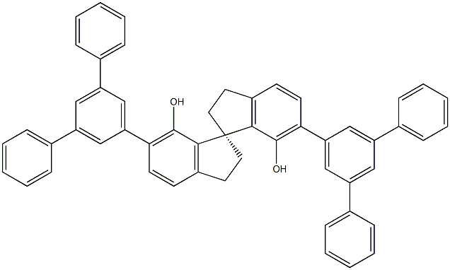 (R)-2,2',3,3'-Tetrahydro-6,6'-bis([1,1':3',1''-terphenyl]-5'-yl)-1,1'-spirobi[1H-indene]-7,7'-diol,99e.e. Structure