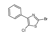 2-bromo-5-chloro-4-phenylthiazole Structure