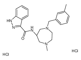 N-[(6R)-1-methyl-4-[(3-methylphenyl)methyl]-1,4-diazepan-6-yl]-1H-indazole-3-carboxamide,dihydrochloride结构式