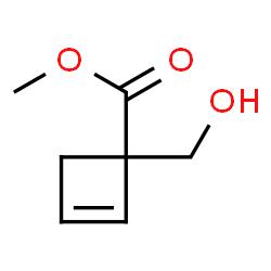 2-Cyclobutene-1-carboxylicacid,1-(hydroxymethyl)-,methylester(9CI) Structure