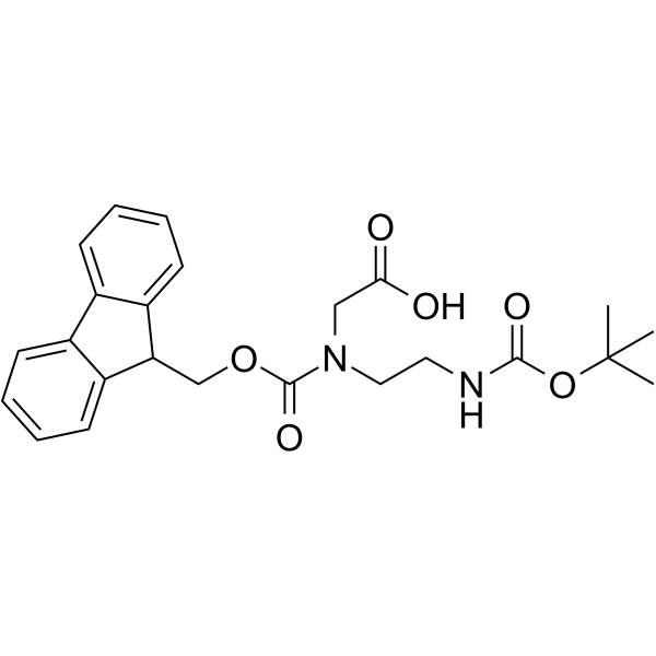 Fmoc-N-(2-Boc-氨乙基)-Gly-OH结构式