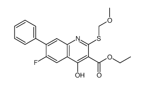 ethyl 6-fluoro-4-hydroxy-2-(methoxymethylthio)-7-phenylquinoline-3-carboxylate Structure