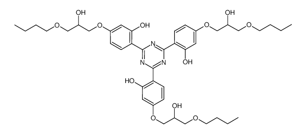 2,4,6-tris[2-hydroxy-4-(3-butoxy-2-hydroxy-propoxy)phenyl]-1,3,5-triazine结构式