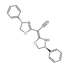 2-((S)-4-苯基-4,5-二氢恶唑-2-基)-2-((S)-4-苯基恶唑烷-2-亚基)乙腈结构式