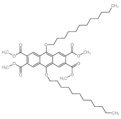 tetramethyl 9,10-bis(dodecyloxy)anthracene-2,3,6,7-tetracarboxylate (en)2,3,6,7-Anthracenetetracarboxylic acid, 9,10-bis(dodecyloxy)-, tetramethyl ester (en) Structure