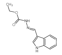 Hydrazinecarboxylic acid, 2-(1H-indol-3-ylmethylene)-,ethyl ester Structure