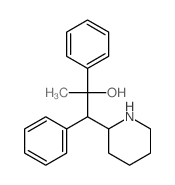 2-Piperidineethanol, a-methyl-a,b-diphenyl-结构式