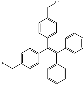 4,4'-(2,2-Diphenylethene-1,1-diyl)bis((bromomethyl)benzene) structure