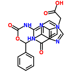 2-(2-(二苯甲基氧羰酰胺)-6-氧-1H-嘌呤-9(6H)-基)乙酸结构式