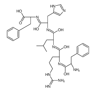 (2R)-2-[[(2R)-2-[[(2R)-2-[[(2R)-2-[[(2R)-2-amino-3-phenylpropanoyl]amino]-5-(diaminomethylideneamino)pentanoyl]amino]-4-methylpentanoyl]amino]-3-(1H-imidazol-5-yl)propanoyl]amino]-3-phenylpropanoic acid结构式