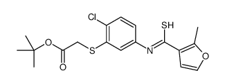 tert-butyl 2-[2-chloro-5-[(2-methylfuran-3-carbothioyl)amino]phenyl]sulfanylacetate Structure