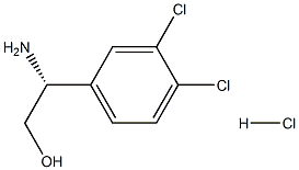 (R)-2-氨基-2-(3,4-二氯苯基)乙醇盐酸盐结构式