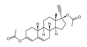 19-Nor-17-alpha-pregna-3,5-dien-20-yne-3,17-diol, diacetate structure