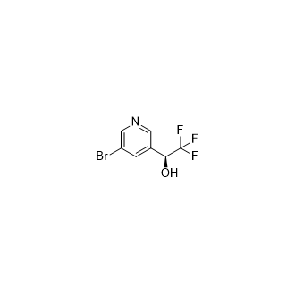 (S)-1-(5-Bromopyridin-3-yl)-2,2,2-trifluoroethan-1-ol Structure