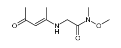 2-(2-acetyl-1-methylvinylamino)-N-methoxy-N-methylacetamide结构式