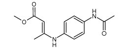 methyl 3-{[4-(acetylamino) phenyl]amino}but-2-enoate结构式