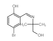 Phenol,4-bromo-2-[[(2-hydroxy-1,1-dimethylethyl)imino]methyl]- Structure