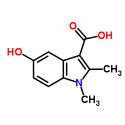 5-羟基-1,2-二甲基-1H-吲哚-3-羧酸结构式