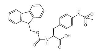 (S)-2-(((((9H-芴-9-基)甲氧基)羰基)氨基)-3-(4-(甲基磺酰胺基)苯基)丙酸结构式
