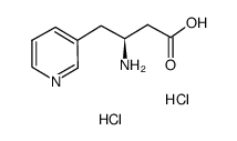 (S)-3-氨基-4-(3-吡啶基)丁酸二盐酸盐结构式