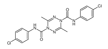 N1,N4-双(4-氯苯基)-3,6-二甲基-1,2,4,5-四嗪-1,4-二羧酰胺结构式