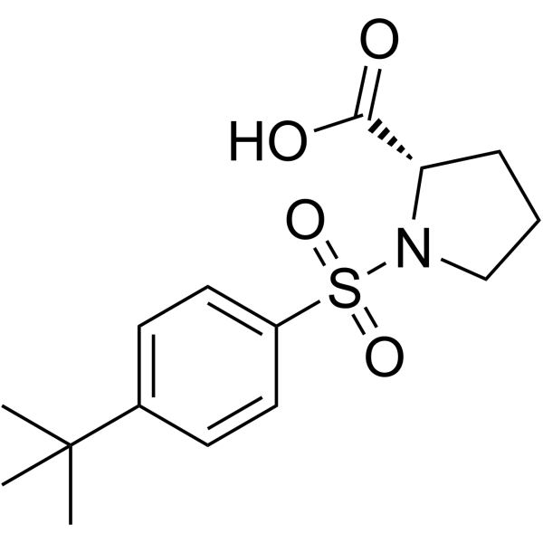 N-(4-叔丁基苯基磺酰基)-l-脯氨酸结构式