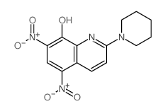 8-Quinolinol,5,7-dinitro-2-(1-piperidinyl)- structure