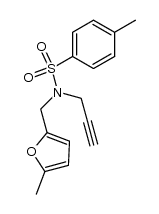 4-methyl-N-((5-methylfuran-2-yl)methyl)-N-(prop-2-yn-1-yl)benzenesulfonamide结构式
