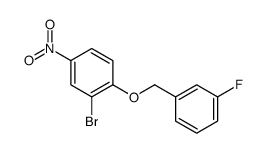 2-bromo-1-[(3-fluorophenyl)methoxy]-4-nitrobenzene结构式